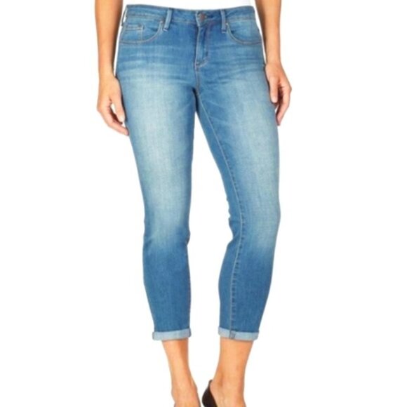 JESSICA SIMPSON ROLLED CROP SKINNY JEANS SIZE 8 - Picture 1 of 14
